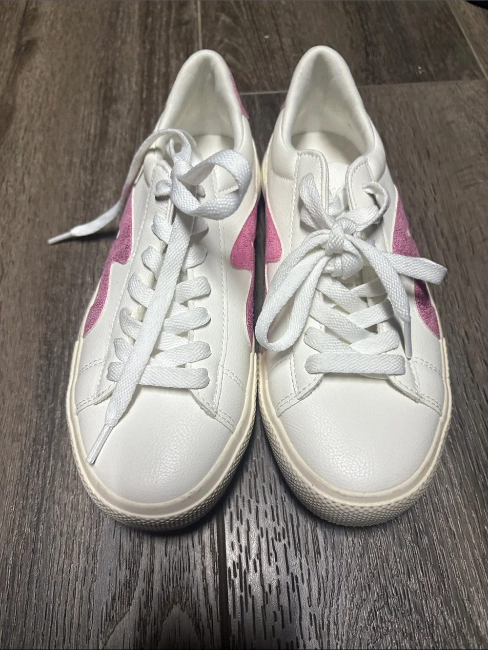 Blowfish White Sneakers with Pink Accents